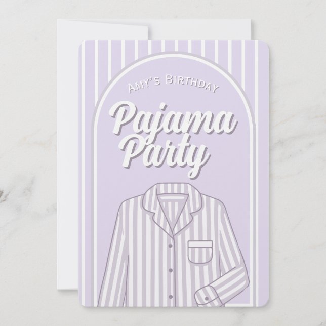 Convite Personalizado - Festa de Slumber das Menin (Frente)