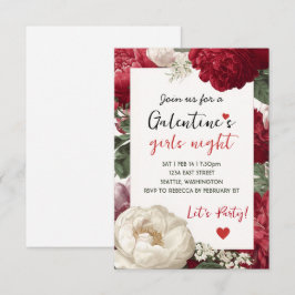 Convite Personalizado Floral para Noite das Galent