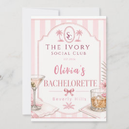 Convite personalizado Lux Rosa Despedida de Solteira noiva