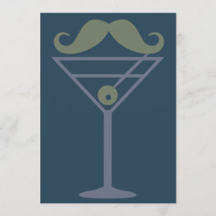 Convite personalizado Martini Mustache
