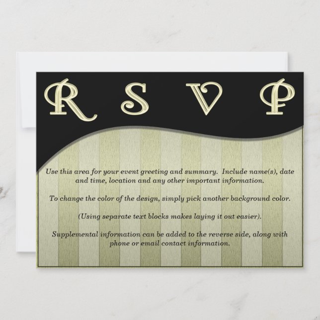Convite Personalizado Onda e Listras de Design Mod (Frente)