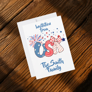Convite Personalizado para 4 de Julho