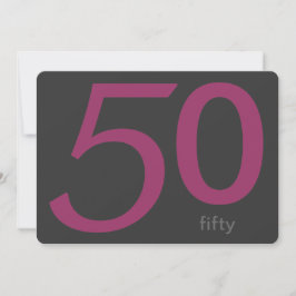 Convite Personalizado para 50.o Aniversário do Car