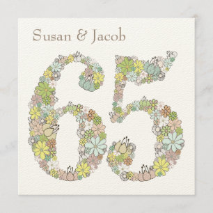 Convite Personalizado para 65 Anos de Casamento