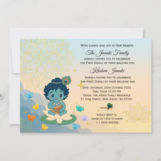Convite Personalizado para a 1ª Celebração do Kid (Frente)