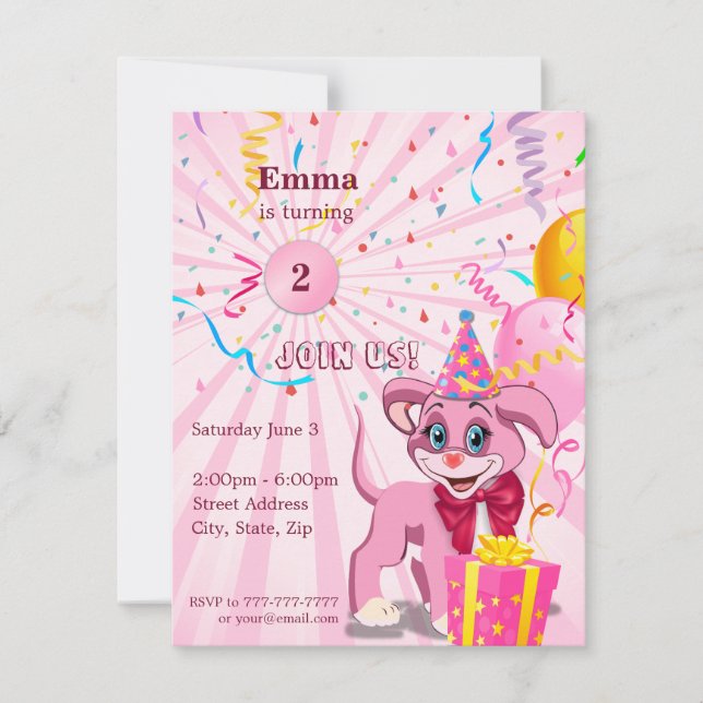 Convite personalizado para animação de arpão de an (Frente)