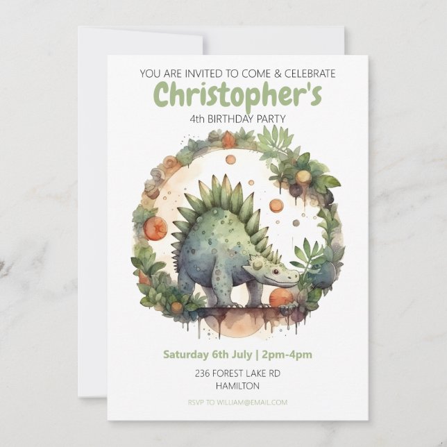 Convite Personalizado para Aniversário de Crianças (Frente)