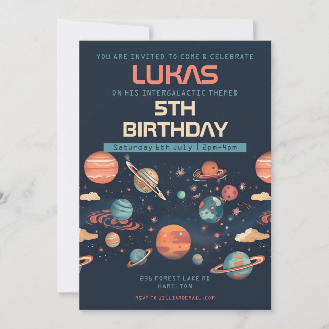 Convite Personalizado para Aniversário de Crianças (Frente)