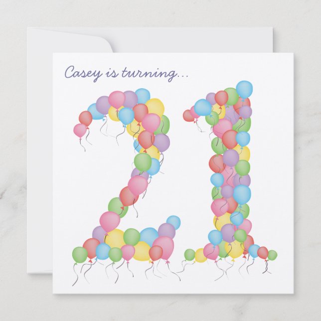 Convite Personalizado para Balões de Partido anive (Frente)