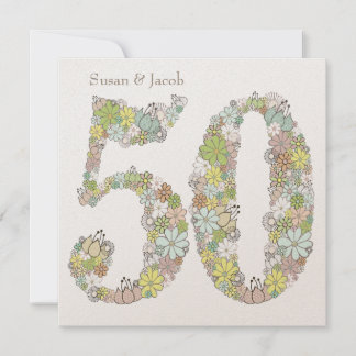 Convite Personalizado para Bodas de Flores de 50 A