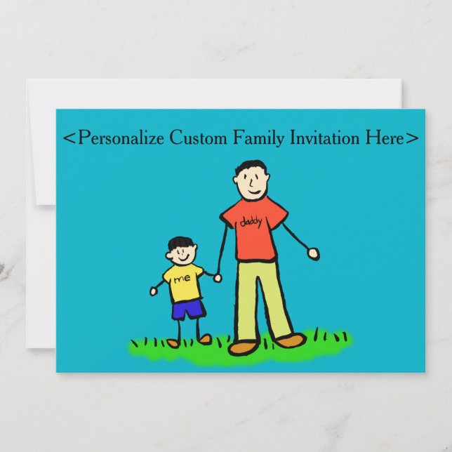 Convite Personalizado para Caracteres da Família P (Frente)