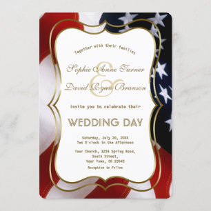 Convite Personalizado para Casamento Dourado com S