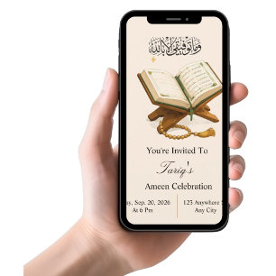 Convite Personalizado para Celebração de Ameen
