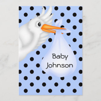 Convite personalizado para Chá de Bebê-Bebê Stork