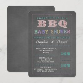 Convite Personalizado para Chalkboard Chá de frald