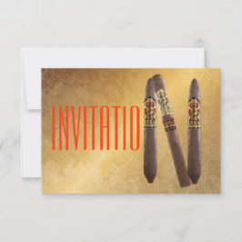 Convite Personalizado para Cigaro do ouro
