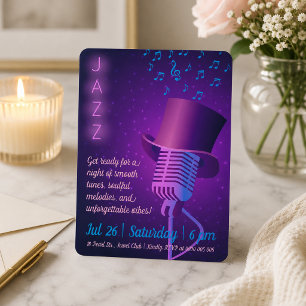Convite personalizado para Clube de Jazz com Micro