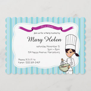 Convite Personalizado para Cozinhar Baking