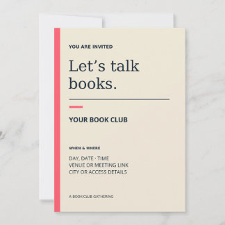 Convite Personalizado para Encontro do Clube do Li
