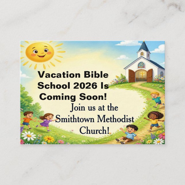 Convite Personalizado para Escola Bíblica de Féria (Frente)
