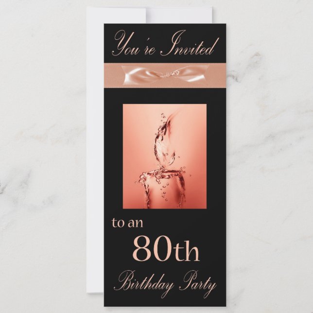 Convite Personalizado para Festa de aniversário 80 (Frente)