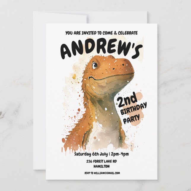 Convite Personalizado para Festa de Aniversário de (Frente)
