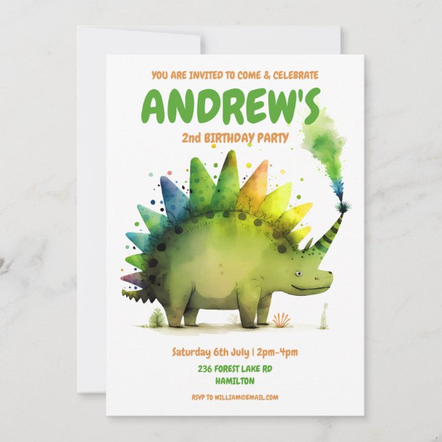 Convite Personalizado para Festa de Aniversário de (Frente)