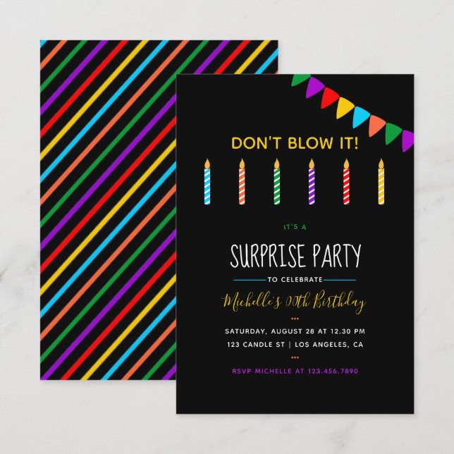 Convite personalizado para festa de aniversário su (Frente/Verso)