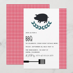 Convite personalizado para festa de churrasco