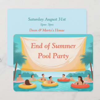 Convite Personalizado para Festa de Fim de Verão n