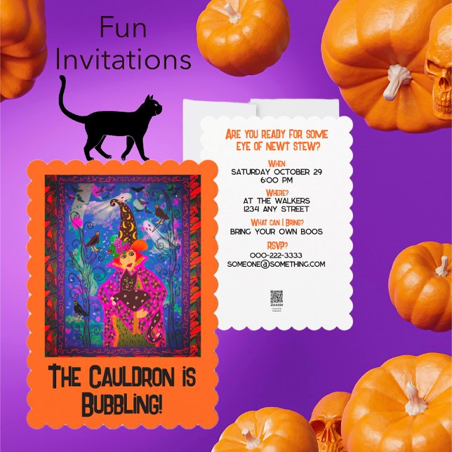 Convite Personalizado para Festa de Halloween da B (Fun invitation for your Halloween party this year.)