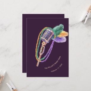 Convite Personalizado para Festa de Jazz do Mardi