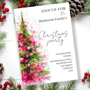 Convite Personalizado para Festa de Natal com Árvo