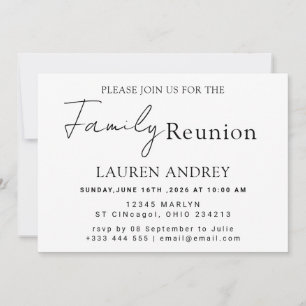 Convite personalizado para festa de reunião de fam