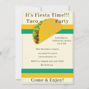 Convite Personalizado para Festa de Tacos Cinco de