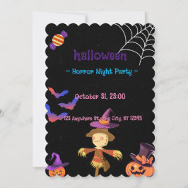 CONVITE PERSONALIZADO PARA FESTA DE TERROR NOTURNA
