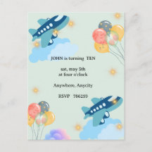 Convite Personalizado para Festa Infantil com Nuve
