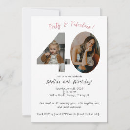 Convite personalizado para fotos de aniversário de
