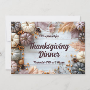 Convite Personalizado para Jantar de Ação de Graça