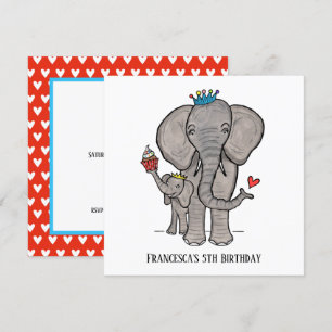Convite Personalizado para o Aniversário do Elefa