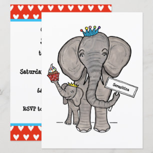 Convite Personalizado para o Aniversário do Elefan