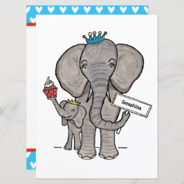 Convite Personalizado para o Aniversário do Elefan