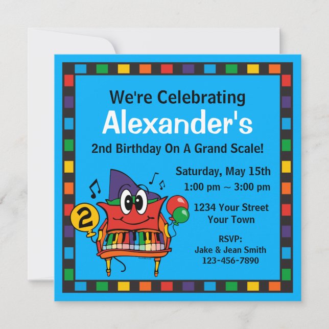 Convite Personalizado para segundo aniversário Bab (Frente)