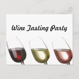 Convite personalizado para três taças de vinho