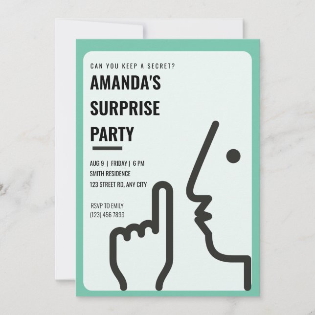 Convite Personalizado, pode guardar um segredo? Parte Surp (Frente)