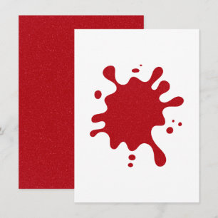 Convite Personalizado Red Splash Tomate Vermelho –