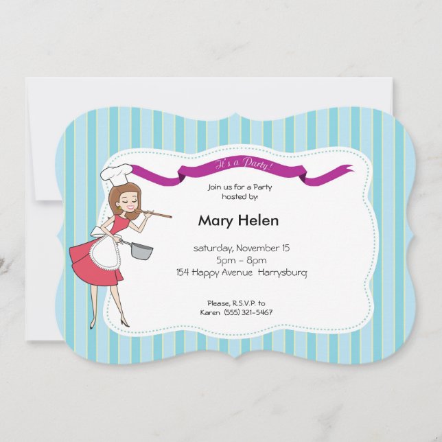 Convite personalizado sorte do pote do partido do (Frente)