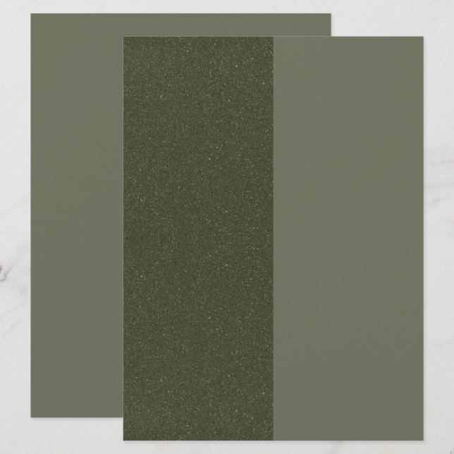 Convite Personalizado Verde Musgo Dividido (Frente/Verso)