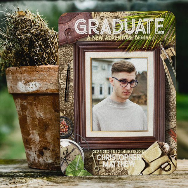 Convite Personalizar Anúncios de Graduação do Adventurer (Criador carregado)