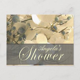 Convite Personalizar cartão postal de flor de chá de panel